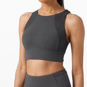 LIKE NEW Lululemon Set Challenger Bra Slate Grey size 8